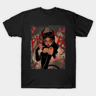 Pisces Badass Devil Girl T-Shirt